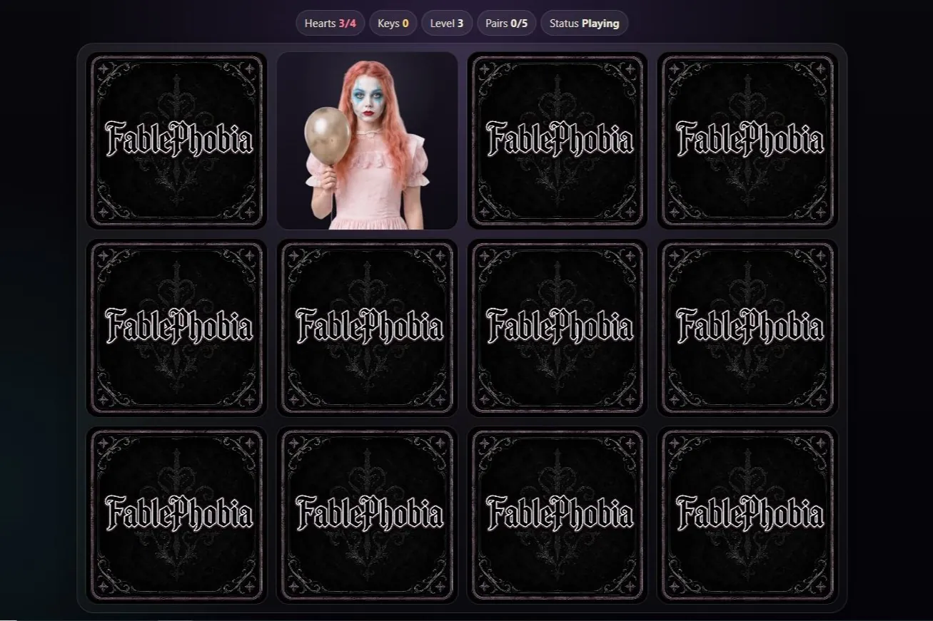 Screenshot of FablePhobia Echoes of the Abyss memory game